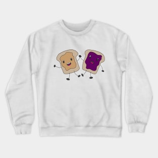 Peanut Butter And Jelly Cartoon Crewneck Sweatshirt